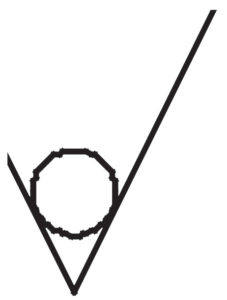 Symbol oznaczający nie dopuszczenie do usunięcia materiału